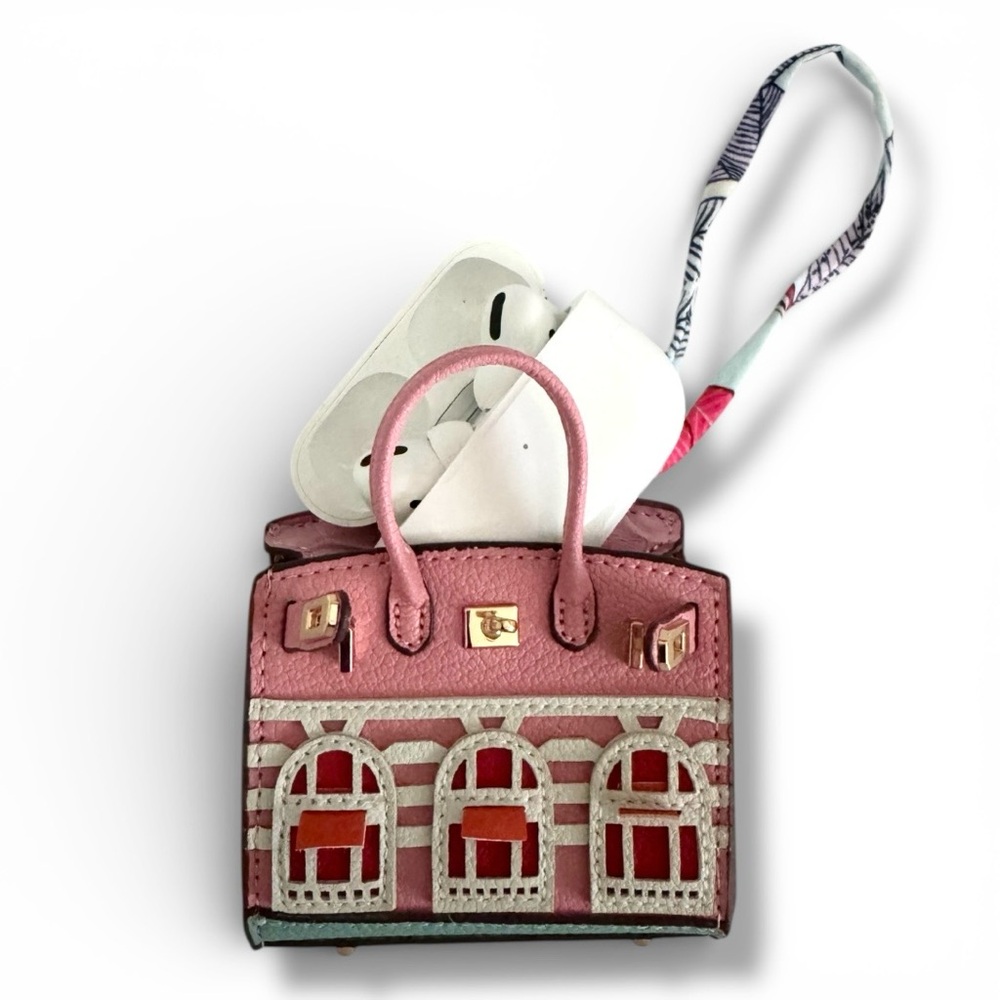 🆕💞Micro Bag, Key Holder Pouch, Bag Charm, AirPod Holder - Pink Sage Green - NWOT - Picture 4 of 7